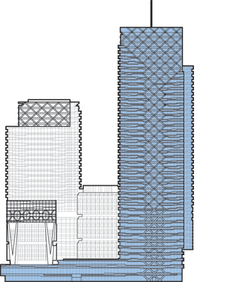 New Babylon City Tower Outline